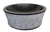 Natural Stone sink Item Code MS04 Java Black 45x15cm